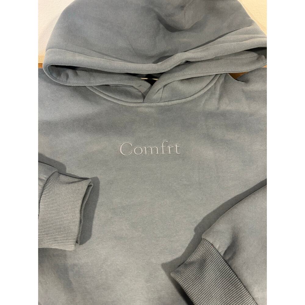 COMFRT M Slate Blu Soft Kangaroo Pocket Oversized Weighted Anti Anxiety Heavy - Picture 9 of 11